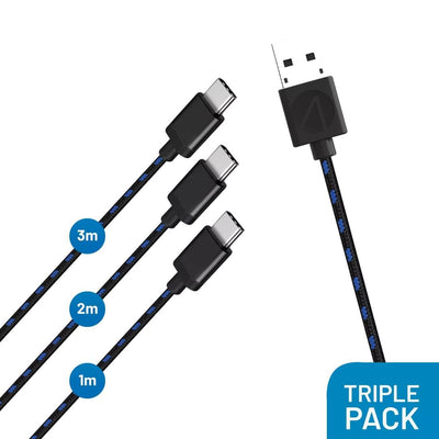 Stealth SP-C30 V Superfast Play & Charge Cables for PS5 - Triple Pack Stealth Cable Stealth