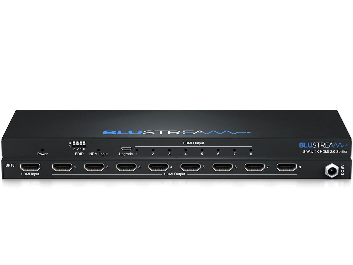 BluStream 8-Way 4K HDMI Splitter | SP18 Splitter BluStream