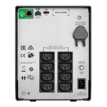 APC SMC1000IC Smart-UPS C, Line Interactive, 1000VA, Tower, 230V, 8x IEC C13 Outlets Uninterruptible Power Supply APC