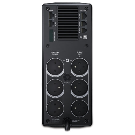 APC BR1500G-FR Back-UPS Pro, 1500VA/865W, Tower, 230V, 6x CEE 7/7 Schuko outlets, AVR, LCD, User Replaceable Battery Uninterruptible Power Supply APC