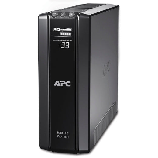 APC BR1500G-FR Back-UPS Pro, 1500VA/865W, Tower, 230V, 6x CEE 7/7 Schuko outlets, AVR, LCD, User Replaceable Battery Uninterruptible Power Supply APC