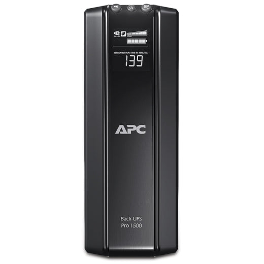 APC BR1500G-FR Back-UPS Pro, 1500VA/865W, Tower, 230V, 6x CEE 7/7 Schuko outlets, AVR, LCD, User Replaceable Battery Uninterruptible Power Supply APC