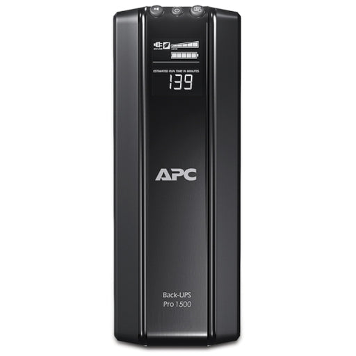 APC BR1500G-FR Back-UPS Pro, 1500VA/865W, Tower, 230V, 6x CEE 7/7 Schuko outlets, AVR, LCD, User Replaceable Battery