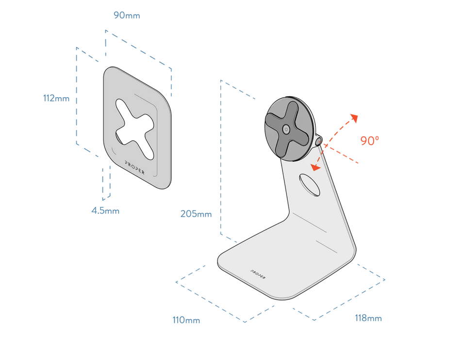 Studio Proper Universal Tablet Stand | SPEKUPVS4 Tablet Stand Studio Proper