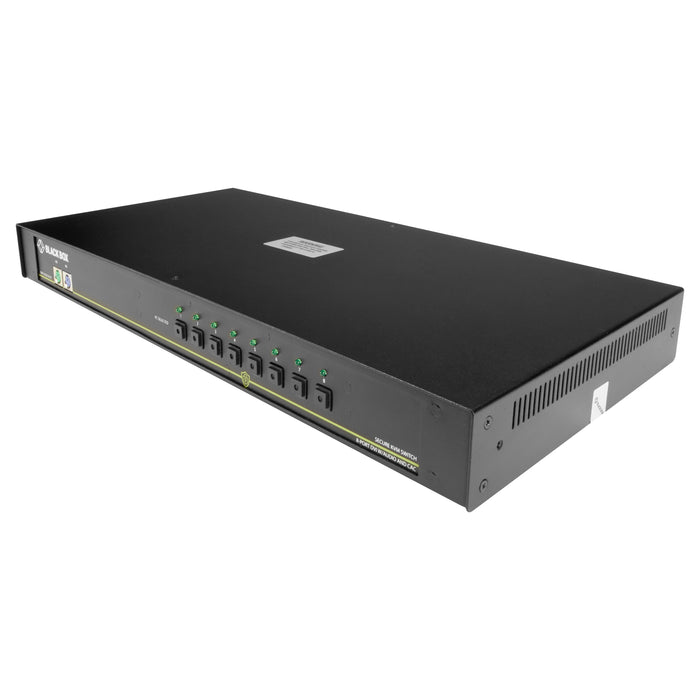 Black Box Secure KVM Switch, NIAP 3.0 Certified, Single-Monitor, DVI-I, PS2, USB, Audio, CAC | SS8P-SH-DVI-UCAC