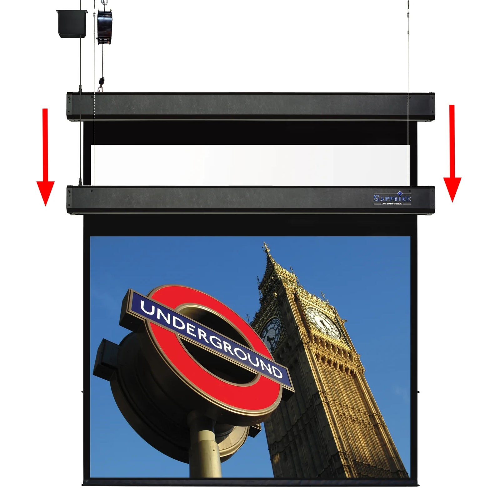 Sapphire Smart Move Projector Screen 4:3 Format | SSM300RADV Projector Accessories Sapphire