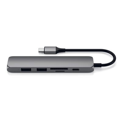 Satechi Slim Aluminum Type-C Multi-Port Adapter V2 - ST-SCMA2S USB Hubs & Docking Station Satechi