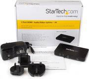 Startech 4K HDMI 2-Port Video Splitter with Solid Aluminum Housing | ST122HD4K Splitter Startech