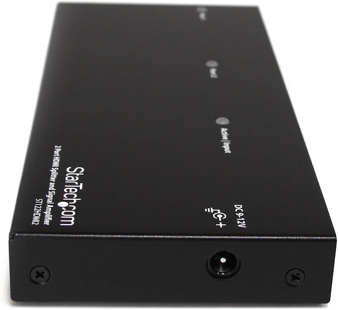 Startech 2-port HDMI Splitter and Signal Amplifier - TAA | ST122HDMI2 Splitter Startech