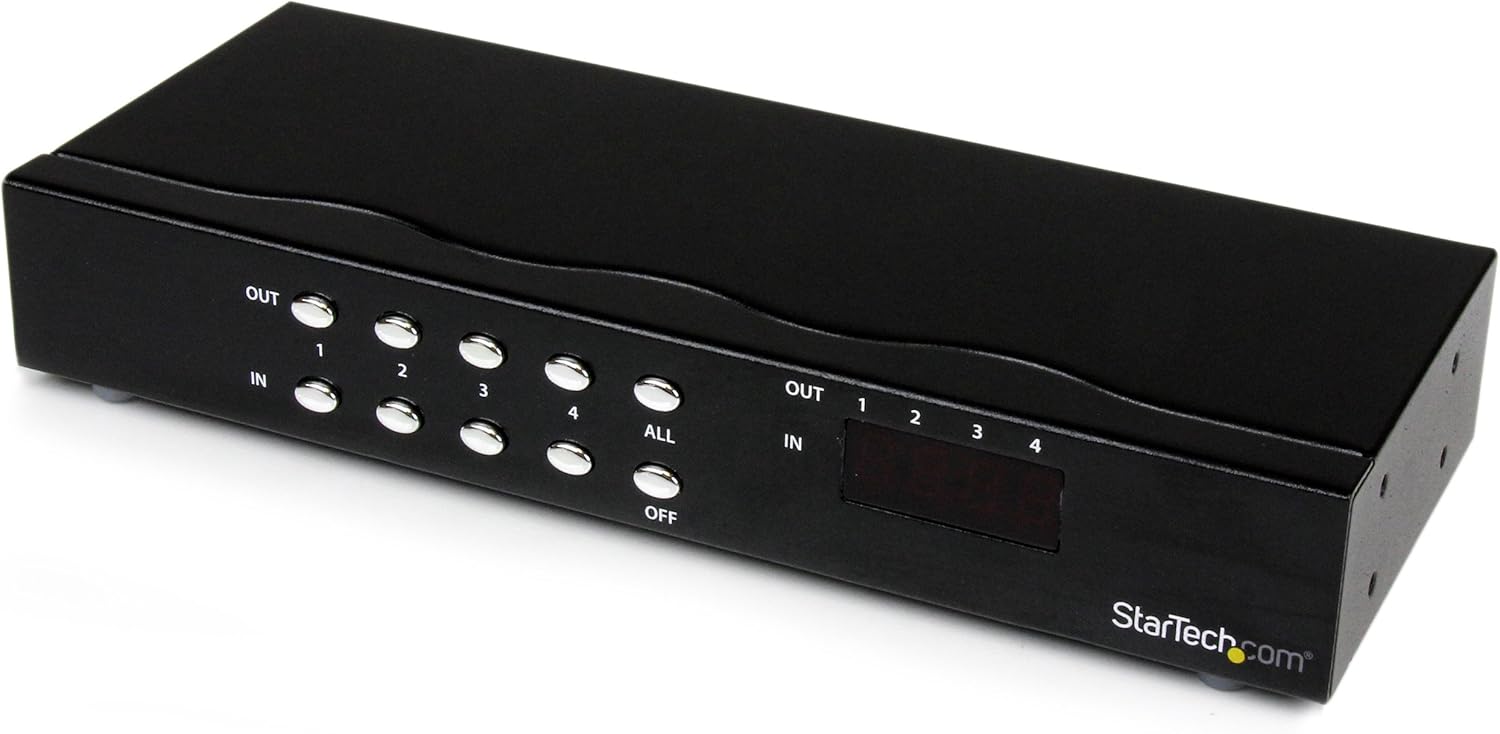 Startech 4x4 VGA Matrix Video Switch Splitter with Audio | ST424MX Splitter Startech