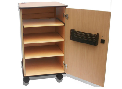 Sapphire AV Cabinet With Three Shelves (Dark) Assembled | STRV102D Sapphire Multimedia Carts & Stands Sapphire