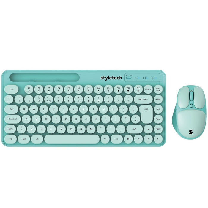 Styletech MK520 Wireless Keyboard and Mouse - Pastel Green Keyboard & Mouse Stealth