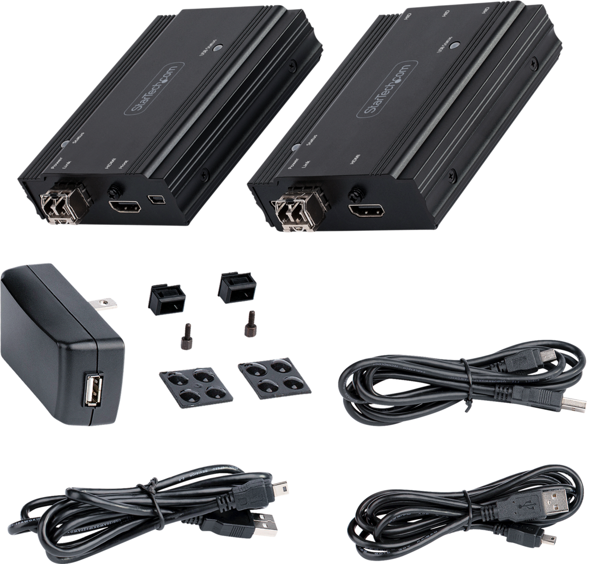 StarTech SV565FXHD4KU KVM Extender HDMI 4K 60Hz 300m SFP+ MMF TAA Kit AV Extender Startech