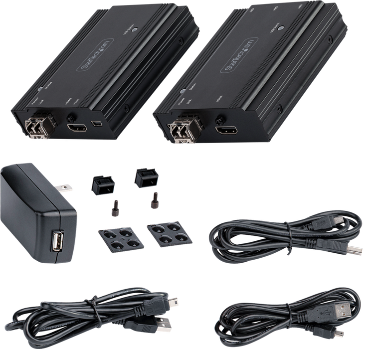 StarTech SV565FXHD4KU KVM Extender HDMI 4K 60Hz 300m SFP+ MMF TAA Kit IP KVM Extenders Startech