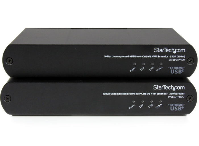 Startech USB HDMI over Cat 5e / Cat 6 KVM Console Extender w/ 1080p Uncompressed Video - 330ft (100m) AV Extender Startech