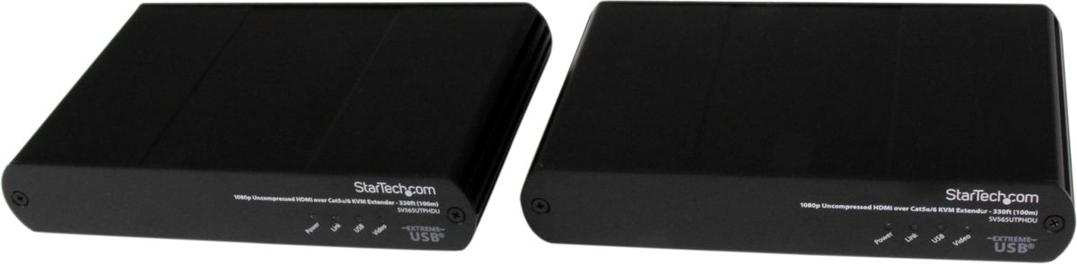 Startech USB HDMI over Cat 5e / Cat 6 KVM Console Extender w/ 1080p Uncompressed Video - 330ft (100m) IP KVM Extenders Startech