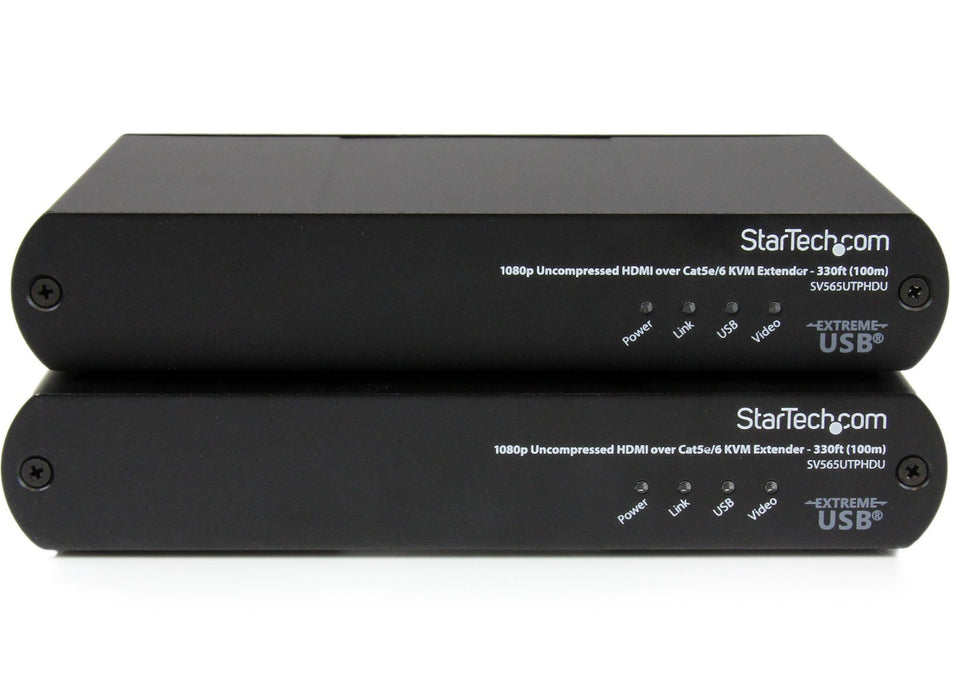 Startech USB HDMI over Cat 5e / Cat 6 KVM Console Extender w/ 1080p Uncompressed Video - 330ft (100m) IP KVM Extenders Startech
