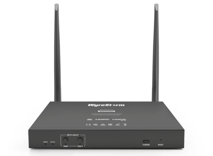 WyreStorm 2-Input 4K Presentation Switcher with Wireless Casting | SW-220-TX-W Video Switch WyreStorm