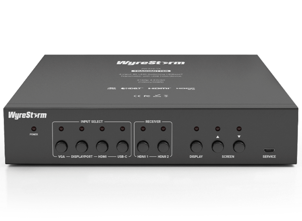 WyreStorm 4-Input 4K HDBaseT Switcher with USB | SW-510-TX AV Extender WyreStorm