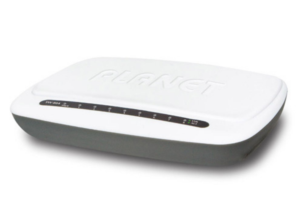Planet 8-Port 10/100Mbps Desktop Fast Ethernet Switch | SW-804 Network Switch Planet