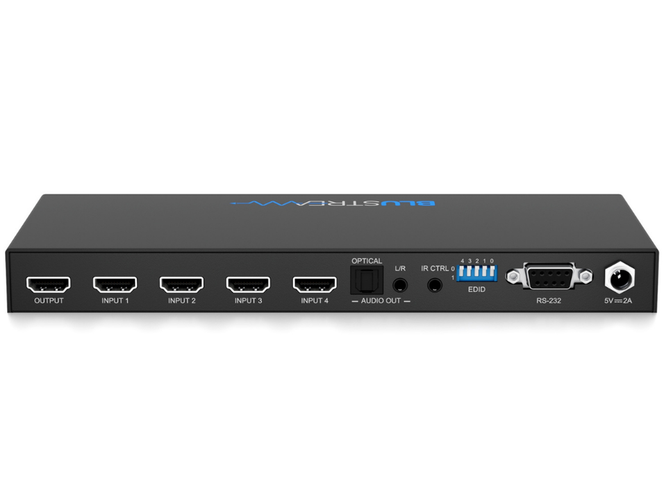 BluStream 4-Way 8K HDMI Switch | SW41AB-8K Video Switches BluStream