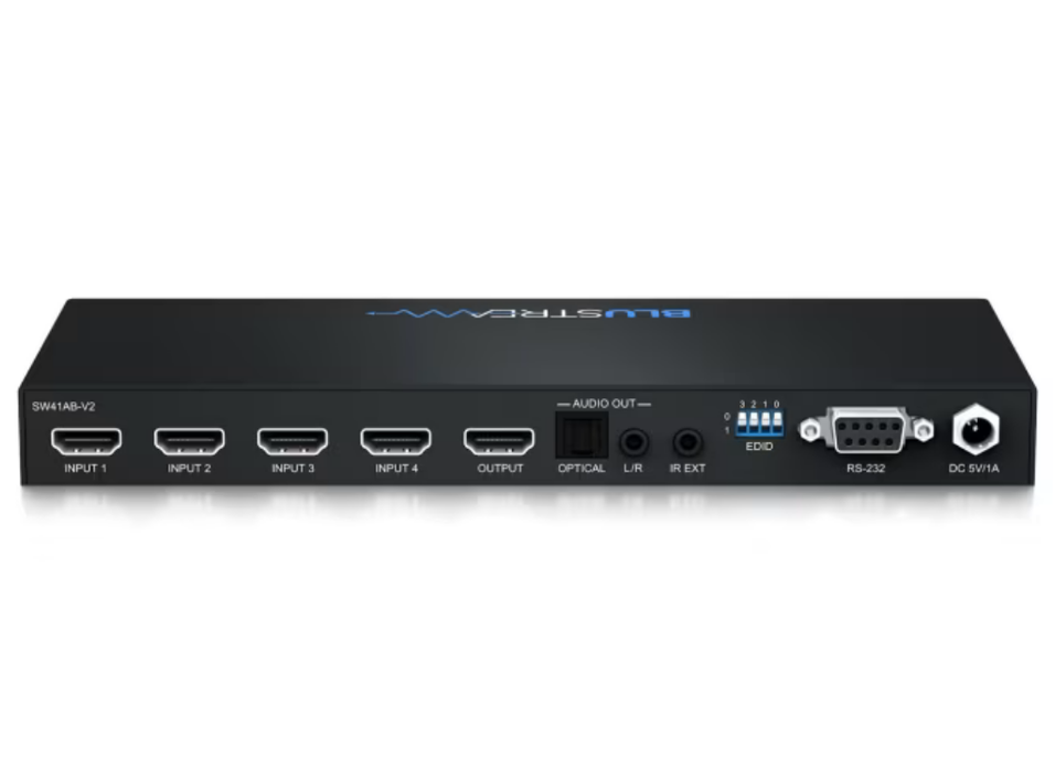 BluStream SW41AB-V2 4-Way 4K HDMI Switch