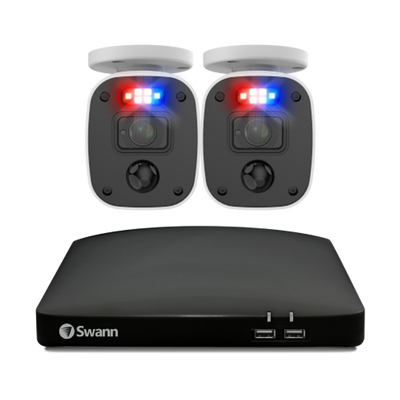 Swann Home 2 Camera 4 Channel 1080p FHD DVR 64GB SD Card Security System with Mic | SWDVK-446852MQB-EU Video Surveillance Kit Swann