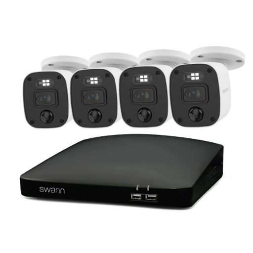 Swann Home 4 Camera 8 Channel 2K DVR 1TB HDD Security System with Mic | SWDVK-8468042KMQB-EU Video Surveillance Kit Swann