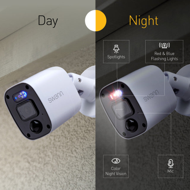 Swann Home 4 Camera 8 Channel 2K DVR 1TB HDD Security System with Mic | SWDVK-8468042KMQB-EU Video Surveillance Kit Swann