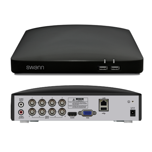 Swann Home 4 Camera 8 Channel 2K DVR 1TB HDD Security System with Mic | SWDVK-8468042KMQB-EU Video Surveillance Kit Swann