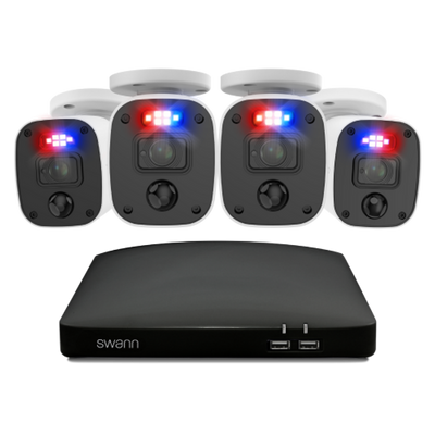 Swann Home 4 Camera 8 Channel 2K DVR 1TB HDD Security System with Mic | SWDVK-8468042KMQB-EU Video Surveillance Kit Swann
