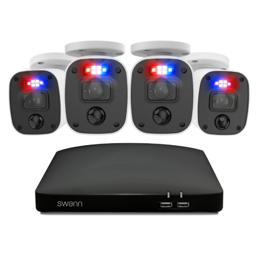 Swann Home 4 Camera 8 Channel 2K DVR 1TB HDD Security System with Mic | SWDVK-8468042KMQB-EU Video Surveillance Kit Swann