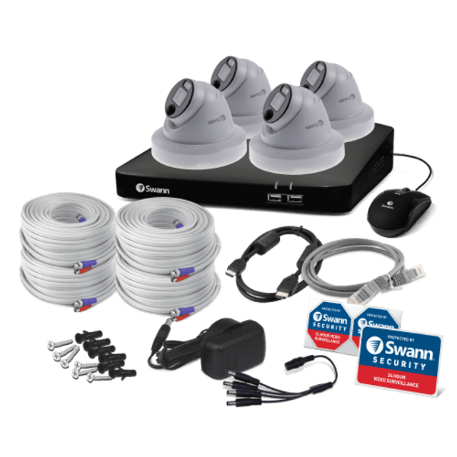 Swann 4 Camera 8 Channel 1080p Full HD DVR Security System | SWDVK-846804DE-EU Video Surveillance Kit Swann