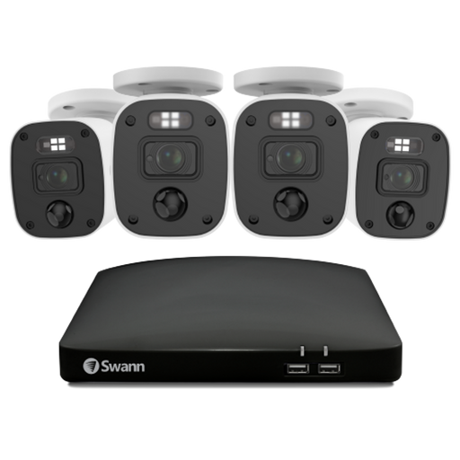 Swann 4 Camera 8 Channel 1080p Full HD Audio/Video DVR Security System | SWDVK-846804MQB-EU Video Surveillance Kit Swann