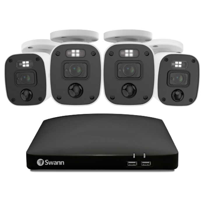 Swann 4 Camera 8 Channel 1080p Full HD Audio/Video DVR Security System | SWDVK-846804MQB-EU Video Surveillance Kit Swann