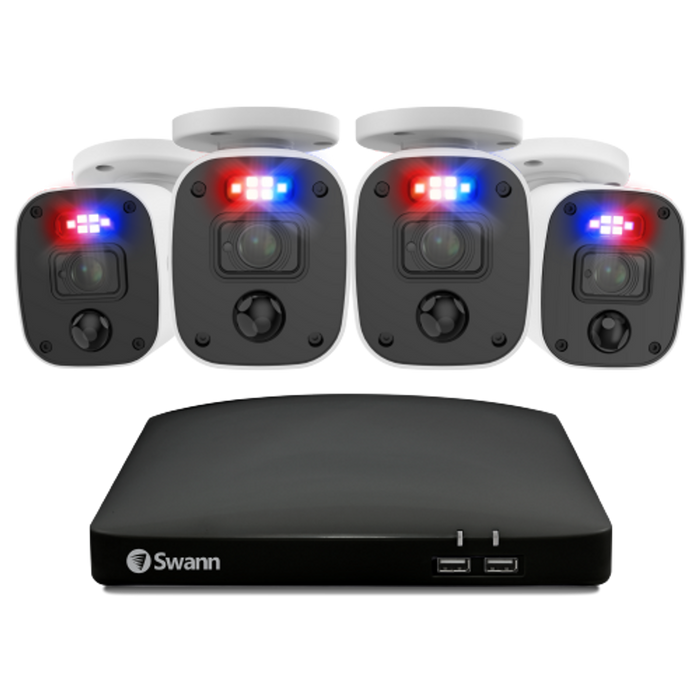 Swann 4 Camera 8 Channel 1080p Full HD Audio/Video DVR Security System | SWDVK-846804MQB-EU Video Surveillance Kit Swann