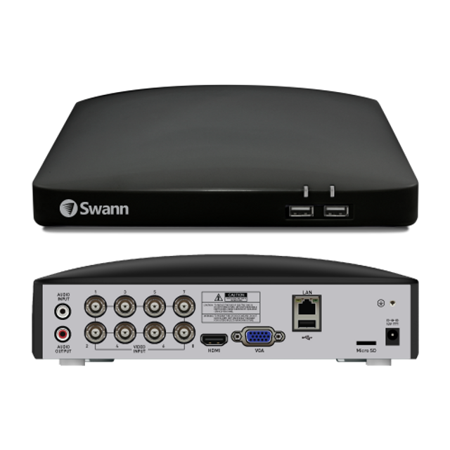 Swann Home 4 Camera 8 Channel 2K DVR 256GB SD Card Security System with Mic | SWDVK-8468542KMQB-EU Video Surveillance Kit Swann