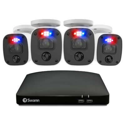 Swann Home 4 Camera 8 Channel 2K DVR 256GB SD Card Security System with Mic | SWDVK-8468542KMQB-EU Video Surveillance Kit Swann