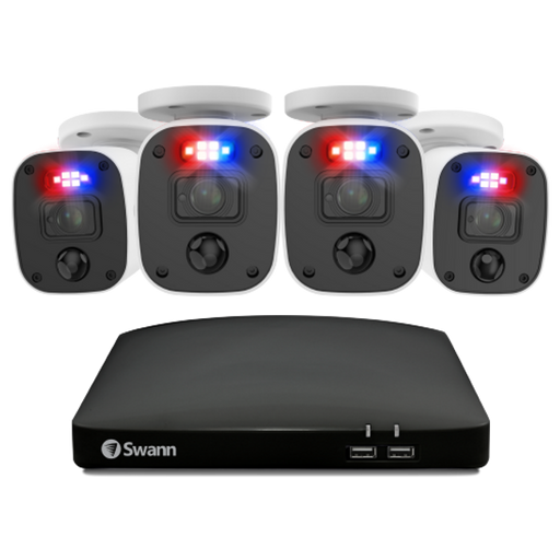 Swann Home 4 Camera 8 Channel 2K DVR 256GB SD Card Security System with Mic | SWDVK-8468542KMQB-EU Video Surveillance Kit Swann