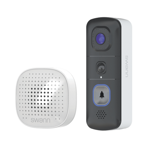 Swann EVO Wireless Video Doorbell with SwannShield AI Voice Assistant | SWIFI-SEVDBC-EU Doorbell Chime Cover Swann