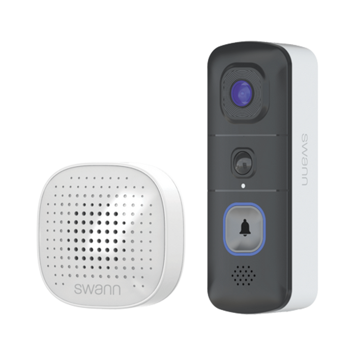 Swann EVO Wireless Video Doorbell with SwannShield AI Voice Assistant | SWIFI-SEVDBC-EU Doorbell Chime Cover Swann