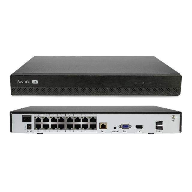 Swann AdvancedX™ Wired 4K NVR Security System with 24/7 Recording | SWNVK-16ADVANX8B-EU Video Surveillance Kit Swann