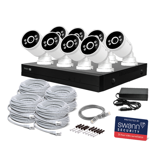 Swann AdvancedX™ Wired 4K NVR Security System with 24/7 Recording | SWNVK-16ADVANX8B-EU Video Surveillance Kit Swann