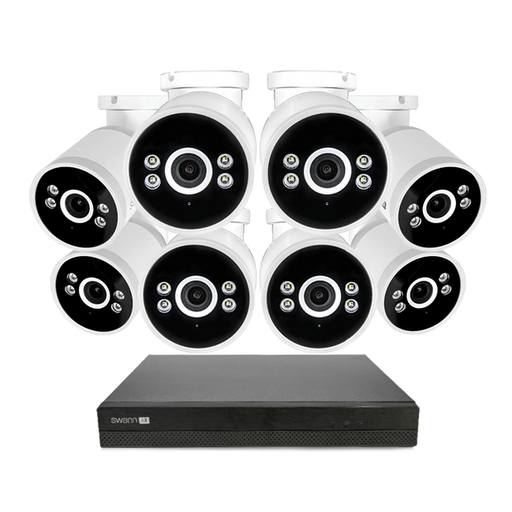 Swann AdvancedX™ Wired 4K NVR Security System with 24/7 Recording | SWNVK-16ADVANX8B-EU Video Surveillance Kit Swann