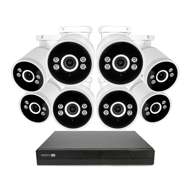 Swann AdvancedX™ Wired 4K NVR Security System with 24/7 Recording | SWNVK-16ADVANX8B-EU Video Surveillance Kit Swann