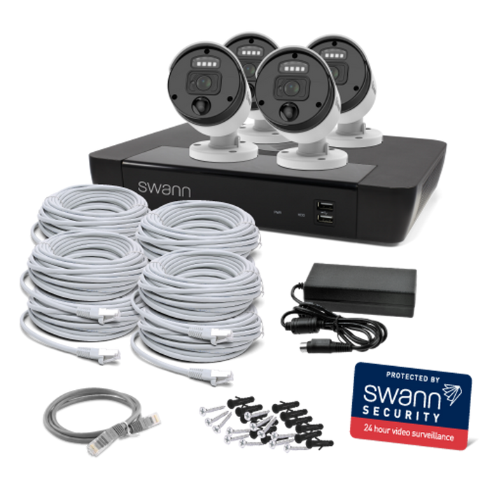 Swann 4 Camera 8 Channel 4K Master-Series NVR Security System | SWNVK-876804SF-EU Video Surveillance Kit Swann