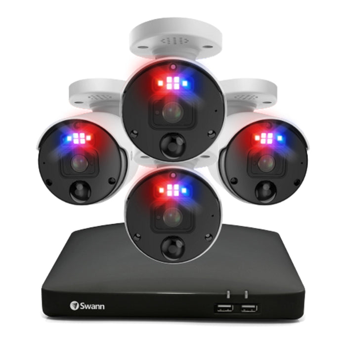 Swann 4 Camera 8 Channel 4K Ultra HD Professional Home NVR Security System | SWNVK-889904-EU Video Surveillance Kit Swann