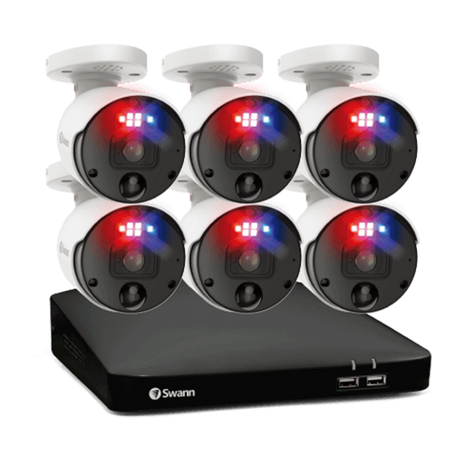 Swann 6 Camera 8 Channel 4K Ultra HD Professional NVR Security System | SWNVK-889906-EU Video Surveillance Kit Swann