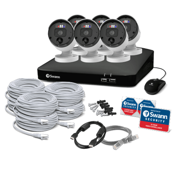 Swann 6 Camera 8 Channel 4K Ultra HD Professional NVR Security System | SWNVK-889906-EU Video Surveillance Kit Swann