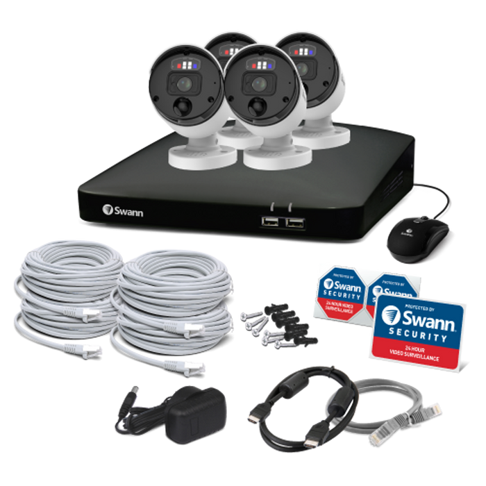 Swann 4 Camera 8 Channel 12MP Professional Professional NVR Security System | SWNVK-890104-EU Video Surveillance Kit Swann